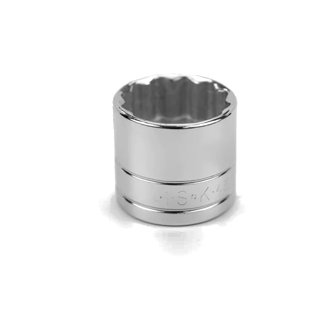 SK 1" 3/8" Drive 12 Point Fractional Standard Chrome Socket