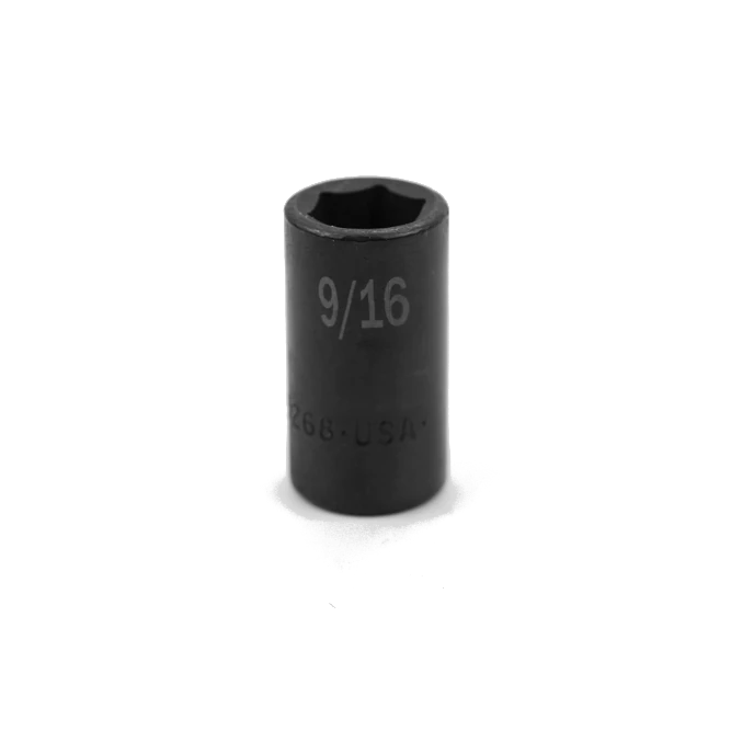 SK 9/16" 3/8" Drive 6 Point Fractional Semi-Deep Impact Socket