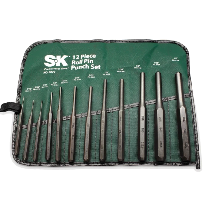 SK 6072 12 Piece Roll Pin Punch Set