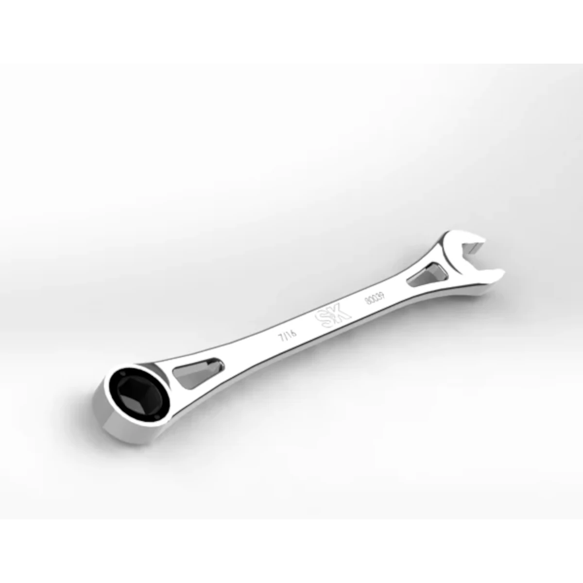 SK 80039 7/16" 6 Point Fractional Combination Chrome X-Frame&reg; Wrench