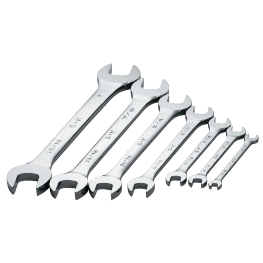 SK 86151 SuperKrome 5 Piece 1/4-Inch to 3/4-Inch Standard Open End Wrench Set