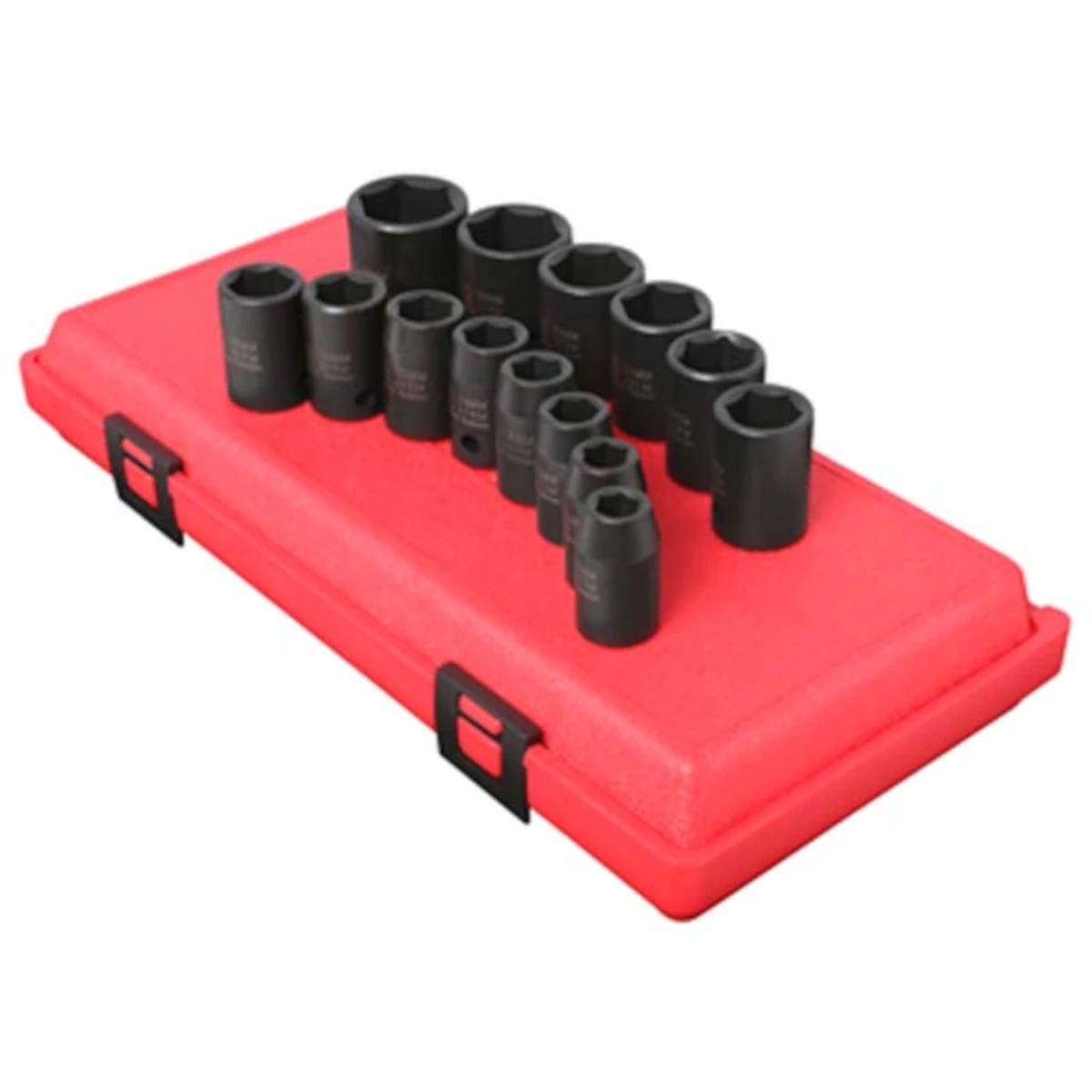SUNEX 2652 14 Pc 1/2" Dr. Metric Impact Socket Set