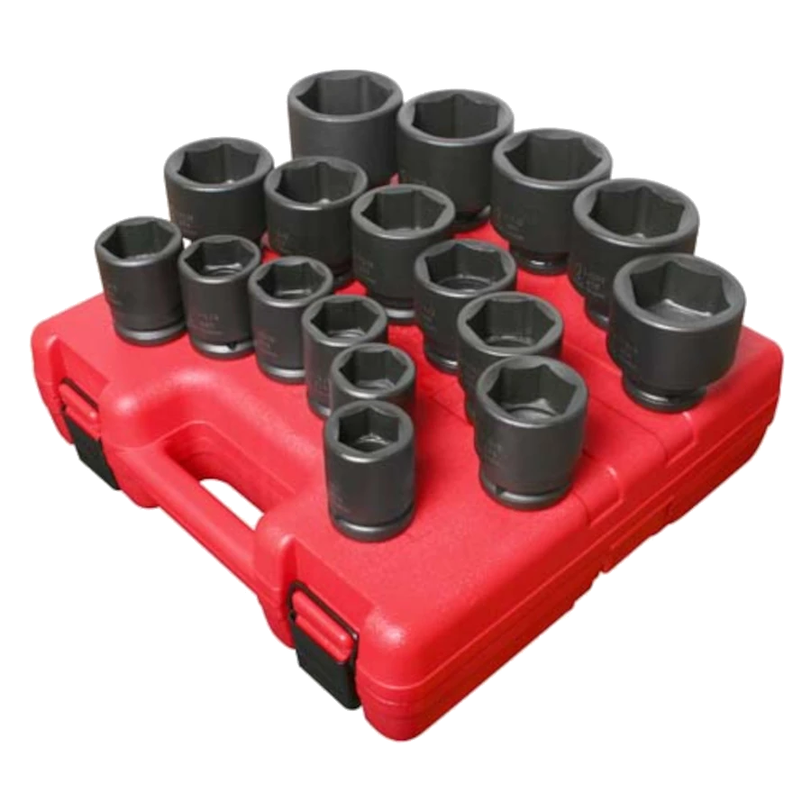 SUNEX 3/4" Dr. 17 Pc Heavy Duty SAE Impact Socket Set
