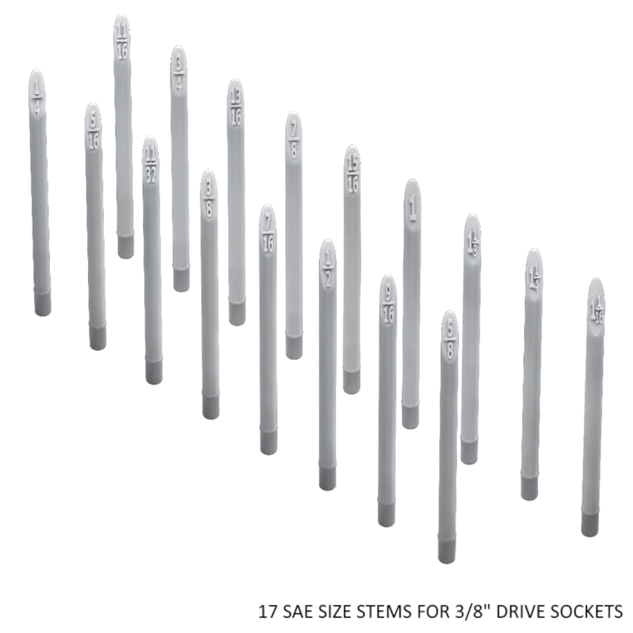 Toolbox Widget SAE 3/8” Socket Size Stem Inserts