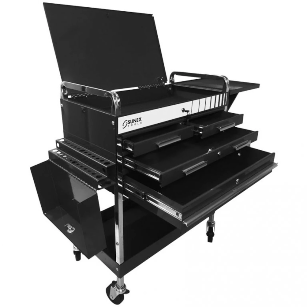 Sunex 8013ABKDLX Deluxe Service Cart – Black