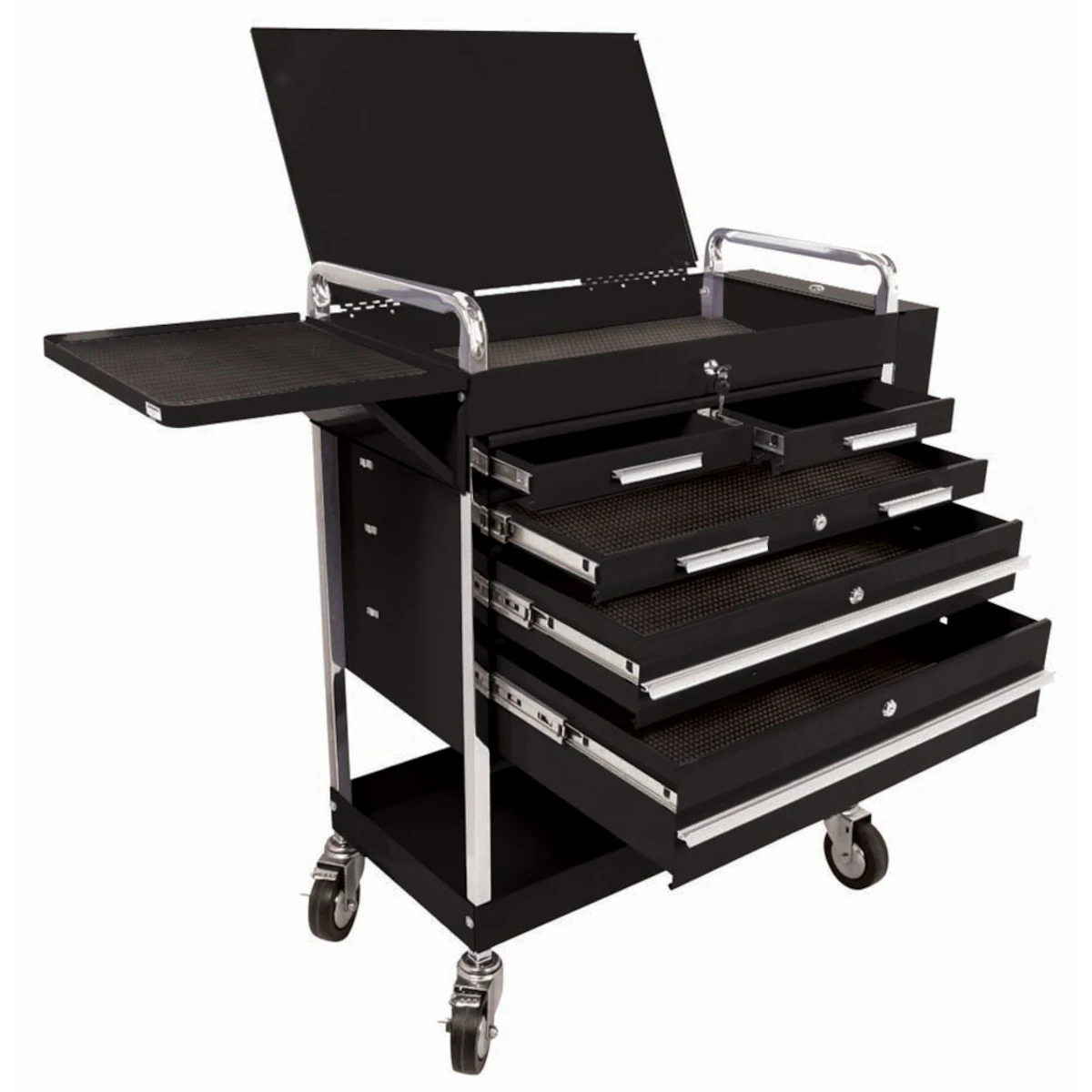 Sunex 8045BK Heavy-Duty 5 Drawer Service Cart – Black