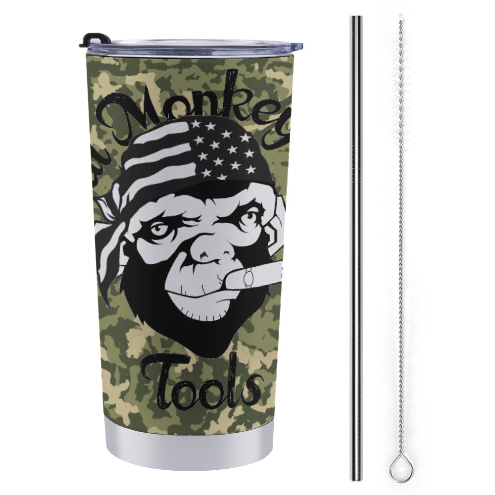 FMT's Green Camo Insulated Travel Coffee Mug 20 Oz