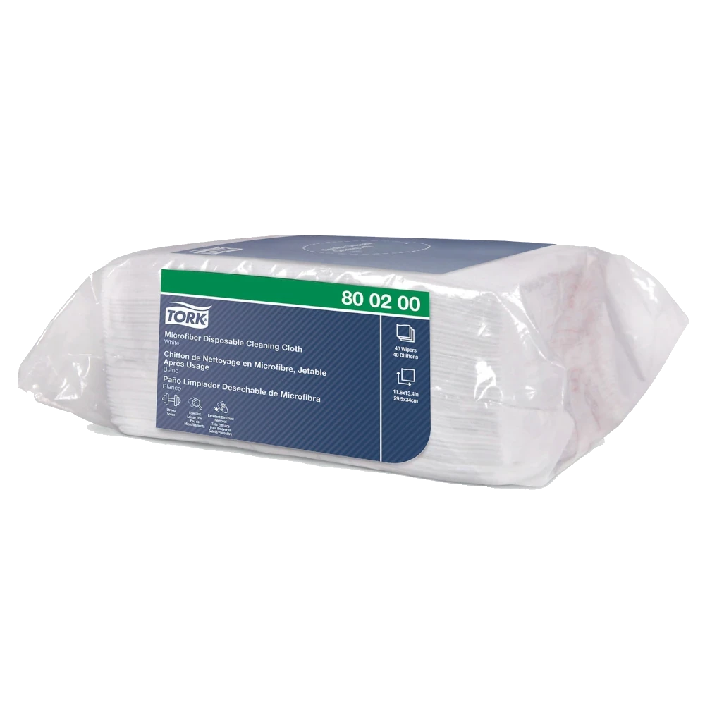 Tork Microfiber Disposable Cleaning Cloth, White