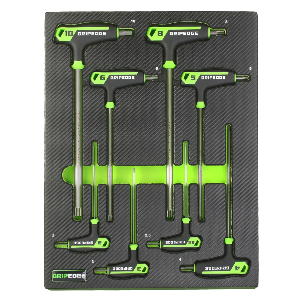 GripEdge RPT Hex T-Handle Driver Set - 8Pc Metric