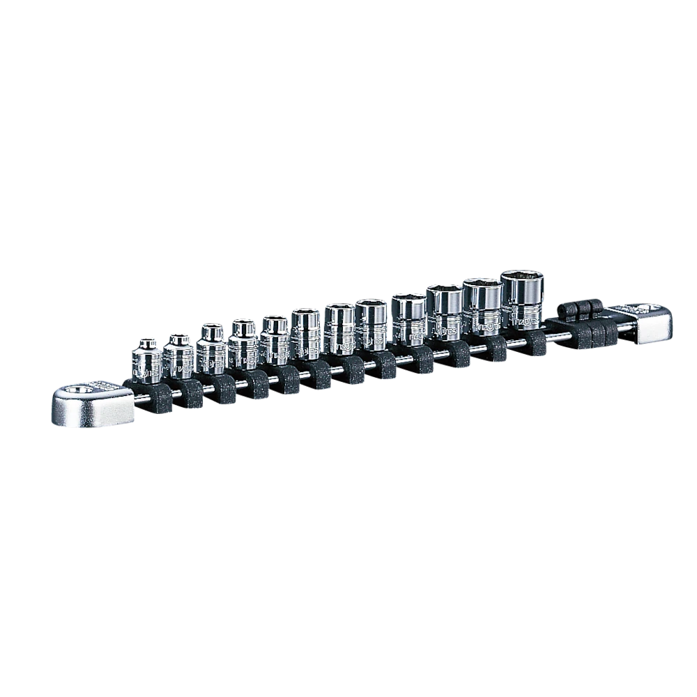 NePros 1/4"sq. Socket Set (6pt.) Metric (12pcs)