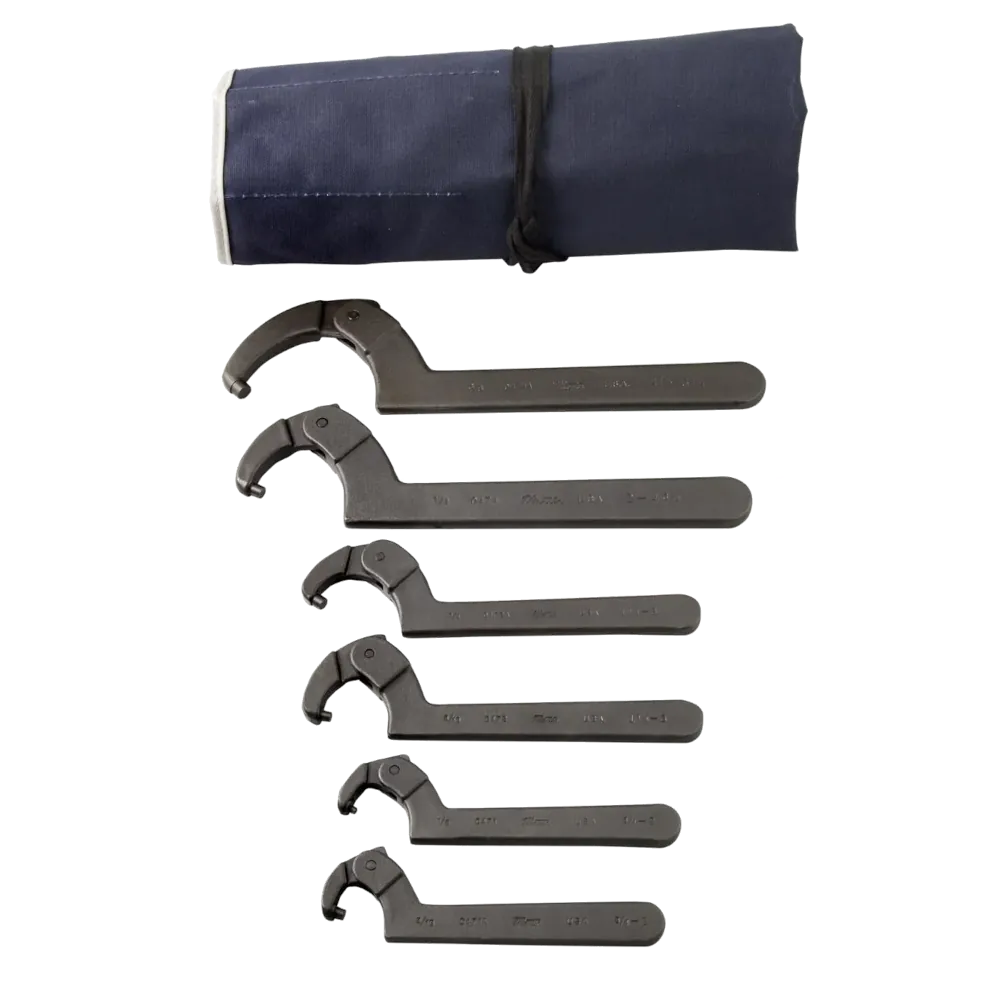 Martin 6 Pc Adjustable Pin Spanner Wrench Set w/Bag