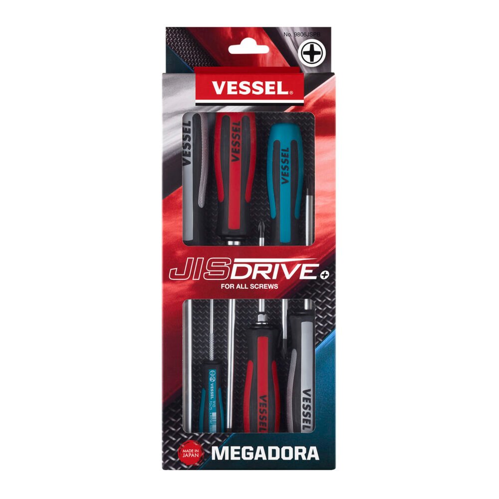 VESSEL TOOLS MEGADORA JISDRIVE Screwdriver 6PC. Set