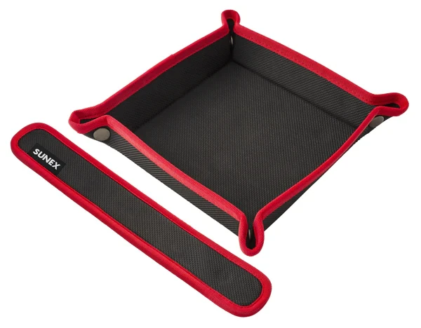 Sunex 10” x 10” Folding Magnetic Tray with 2” x 12” Flexible Magnetic Strip Combo Pack