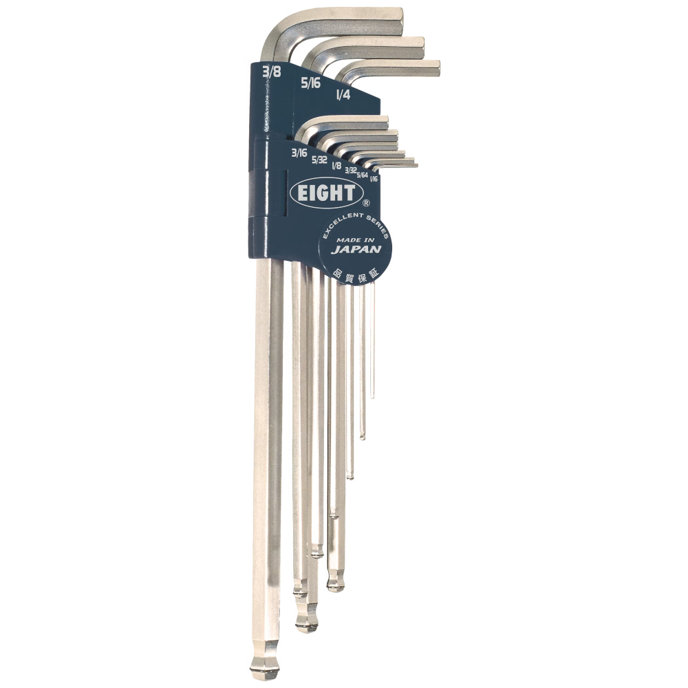 EIGHT BOLT CATCH TAPER HEAD HEX KEY WRENCH  9-PIECE DOUBLE DECKER TYPE HOLDER SET